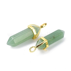 Natural Green Aventurine Pointed Pendants&nbsp;G-G025-01G-09