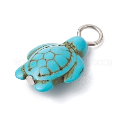 Dyed Synthetic Turquoise Pendants&nbsp;PALLOY-JF02924-01