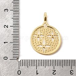 Brass Micro Pave Clear Cubic Zirconia Pendants&nbsp;KK-H267-095G