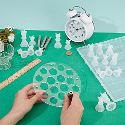 DIY Chess Checkerboard Making Silicone Molds Sets&nbsp;DIY-BC0015-44