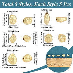 25Pcs 5 Styles Brass Beads&nbsp;KK-BBC0029-26