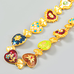 Alloy Enamel Link Necklaces&nbsp;FS-WGF424C-01