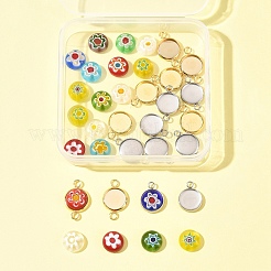 16Pcs 4 Styles Stainless Steel Pendant Cabochon Settings&nbsp;STAS-FS0001-79