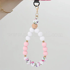 1Pc Silicone & Wood Pendant Decorations&nbsp;HJEW-BM0001-61E