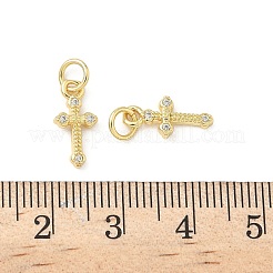 Brass Micro Pave Cubic Zirconia Pendants&nbsp;KK-Z120-54G-02
