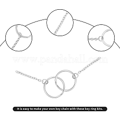 304 Stainless Steel Split Key Ring Clasps&nbsp;STAS-UN0006-33P