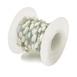 304 Stainless Steel Cable Chains with Dyed Shell Beads&nbsp;STAS-B067-03P-02