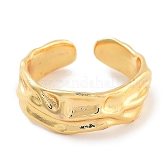 Rack Plating Brass Open Cuff Rings&nbsp;RJEW-Z059-04G