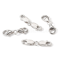 4 Sets 2 Styles Double 925 Sterling Silver Lobster Claw Clasps&nbsp;FIND-TA0002-22