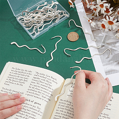 30Pcs Zinc Alloy Wavy Bookmarks&nbsp;FIND-ME0002-19