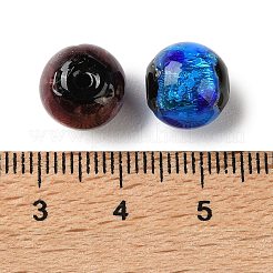 Handmade Silver Foil Glass Beads&nbsp;LAMP-F047-04B