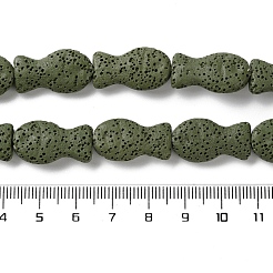 Fish Dyed Natural Lava Rock Beads Strands&nbsp;G-O126-01A-03