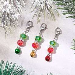 3Pcs Glass Beads Pendant Decorations&nbsp;HJEW-JM02533