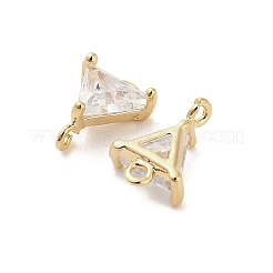 10Pcs Brass Crystal Rhinestone Connector Charms&nbsp;KK-V006-04G-01