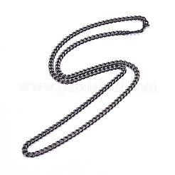 Men's 667 Stainless Steel Cuban Link Chain Necklaces&nbsp;NJEW-G340-07B-1
