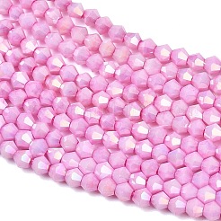 Electroplate Bicone Glass Beads Strands&nbsp;GL-T021-2.5x3mm-16-22