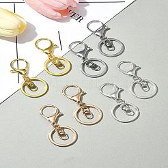 8Pcs 4 Colors Iron Alloy Lobster Claw Clasp Keychain&nbsp;KEYC-FS0001-06B