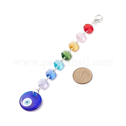 Handmade Lampwork Evil Eye Pendants Decoration&nbsp;HJEW-JM00757
