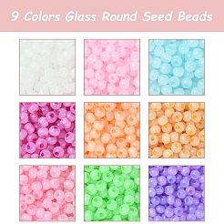 135G 9 Colors Glass Seed Beads&nbsp;SEED-YW0002-91