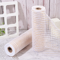 2 Rolls PP Decor Mesh Ribbon with Metallic Foil for Wreath Swags Party Decoration&nbsp;OCOR-TA0003-40