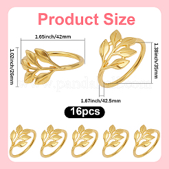 16Pcs Christmas Theme Alloy Napkin Rings&nbsp;AJEW-GF0013-16G
