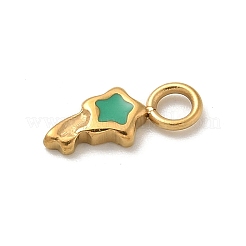 Ion Plating(IP) 304 Stainless Steel Enamel Charms&nbsp;STAS-G351-06G