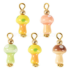 5Pcs Handmade Porcelain Pendants&nbsp;PALLOY-TAC0294