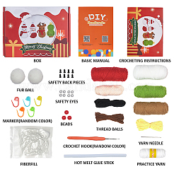 1Set Christmas Theme DIY Crochet Kit for Beginners&nbsp;DIY-SC0027-78A