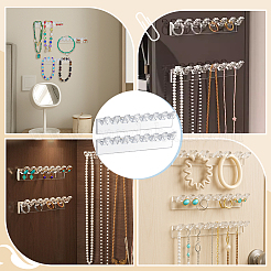 4 Sets Plastic Necklace and Bracelet Wall Mount Storage Hook&nbsp;AJEW-PH0008-97