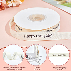 Birthday Theme Polyester Grosgrain Printed Ribbon&nbsp;OCOR-WH0058-91A