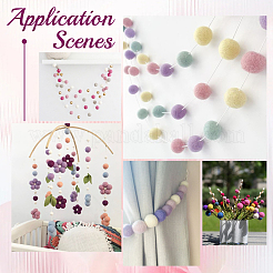 40Pcs 4 Colors Wool Felt Balls&nbsp;DIY-SC0029-40A