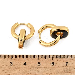 304 Stainless Steel Enamel Hoop Earrings&nbsp;EJEW-P343-02G-02