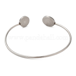 Non-Tarnish 304 Stainless Steel Bangle Makings&nbsp;STAS-R123-01P