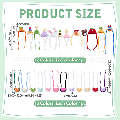 24Pcs 24 Styles Mini Cotton Doll Bib & Hat&nbsp;DOLL-ME0001-07