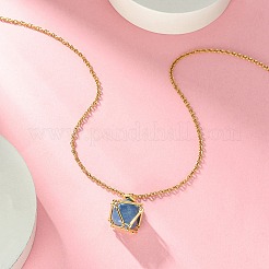 304 Stainless Steel Macrame Pouch Braided Gemstone Holder&nbsp;NJEW-JN04468-02