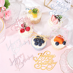 27Pcs 9 Styles 3 Colors Birthday Cake Toppers&nbsp;AJEW-SP0001-82