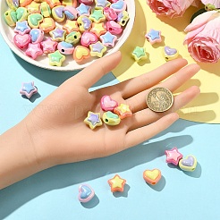 30Pcs 5 Colors Opaque Acrylic Beads&nbsp;SACR-YW0001-88A