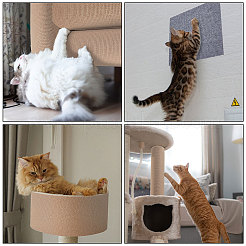 4Pcs 2 Colors Square Polyester DIY Climbing Cat Scratcher&nbsp;AJEW-BC0007-61