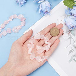 Rough Raw Natural Rose Quartz Beads Strands&nbsp;G-OC0003-74