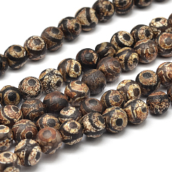 Tibetan Style 3-Eye dZi Beads Strands&nbsp;X-G-P229-A-03-8mm