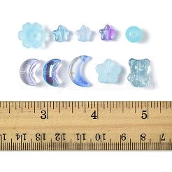 126Pcs 10 Styles Transparent Glass Beads&nbsp;GLAA-FS0002-36