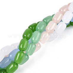 Imitation Jade Glass Beads Strands&nbsp;GLAA-N058-6x9mm-C01