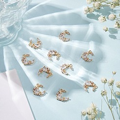 10Pcs Brass Micro Pave Cubic Zirconia Charm&nbsp;KK-GO0001-79