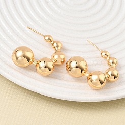 Brass Stud Earrings for Women&nbsp;KK-CBAD851-10G