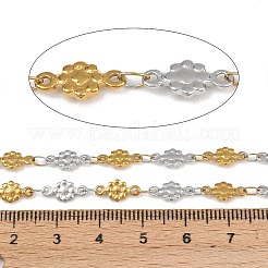 304 Stainless Steel Two Tone Flower Link Chains&nbsp;CHS-P025-03A