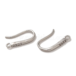 Rack Plating Brass Micro Pave Clear Cubic Zirconia Earring Hooks&nbsp;KK-A231-12P