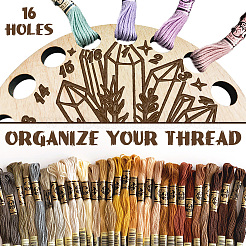 16-Position Wood Embroidery Thread Storage Trays&nbsp;TOOL-WH0056-033