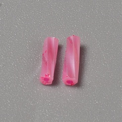 Opaque Colours Glass Twist Bugle Beads&nbsp;GLAA-WH0039-08E