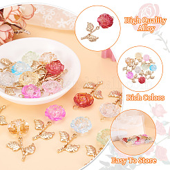 16Pcs 8Styles Transparent Acrylic Pendants&nbsp;PALLOY-TA00122
