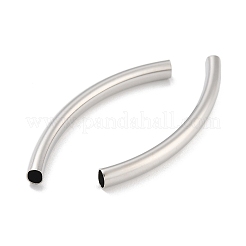 Brass Curved Tube Beads&nbsp;KK-B120-04E-P